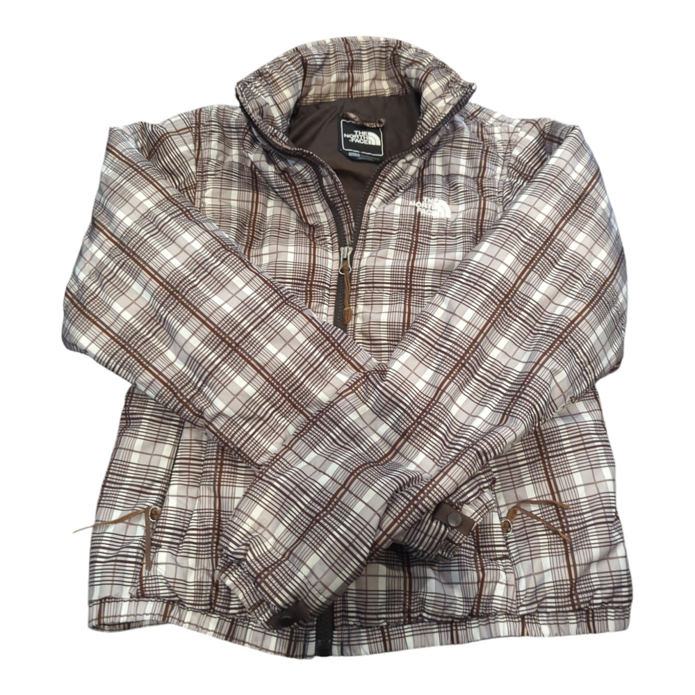 Women Jacket Coat The North Face Plaid Liner Puffer X-Small (Women's XS / TP) - Picture 4 of 11